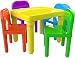 Kids Table and Chairs Set - Toddler Activity Chair Best for Toddlers Lego, Reading, Train, Art Play-Room (4 Childrens Seats with 1 Tables Sets) Little Kid Children Furniture Accessories - Plastic Desk