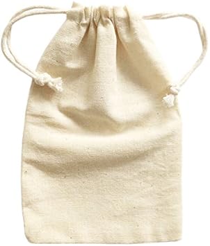small white drawstring bags