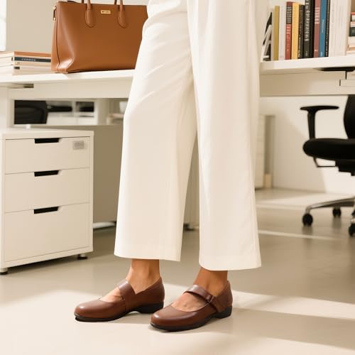 Image of DREAM PAIRS Women's Mary Jane Flats Ankle Strap Shoes