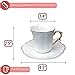BTaT- Espresso Cups and Saucers, 2.4 oz, Set of 6, with Gold Trim and Gift Box and Classic tea set, 13 pcs, Tea Cups (7oz), Tea Pot (32oz), Creamer and Sugar Set