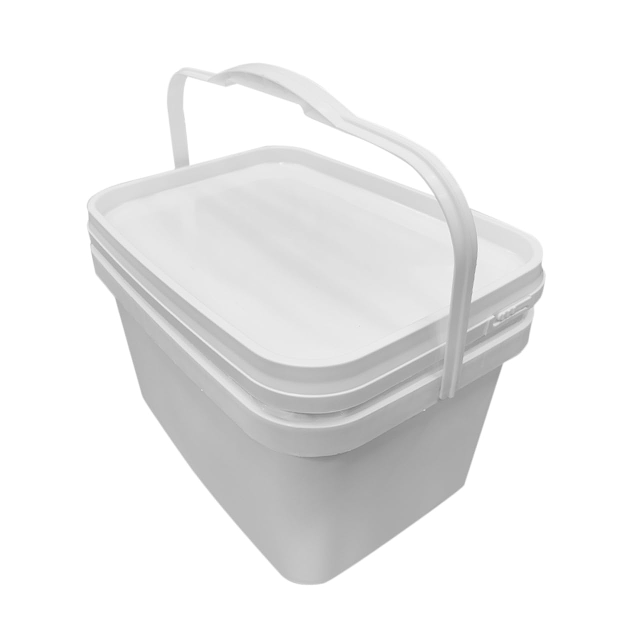 Secchio Vernice Bianco 10l con Coperchio e Manico per Pittura