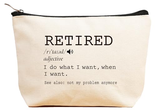 ZVMIS Retired I Do What I Want-Funny Colleagues Retirement Goodbye Leaving present for Coworkers Boss Leader Teacher Appreciation keepsake-Christmas Gift-Makeup Bag,Cosmetic Pouch,Travel Case