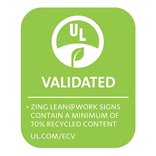 Image of Zing Green Products 2163 Recycled Plastic Lean at Work inchHow Can Lot Size or Set Up Time Be Reduced? inch Sign, 14 inch Length, 10 inch Width