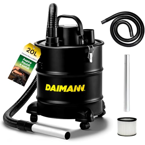Avilia Daimann Bidone Aspiracenere 20L con Filtro Hepa 800W