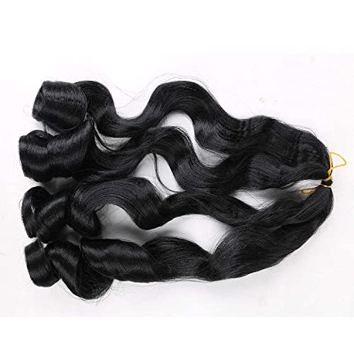 Lihui Braiding Hair French Curly Braiding Hair For Box Braids Crochet Hair (24 inch, 1b)