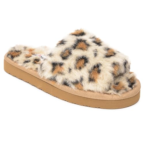Chaussons Lyla Minnetonka enfants mocassins cuir souple fourrés