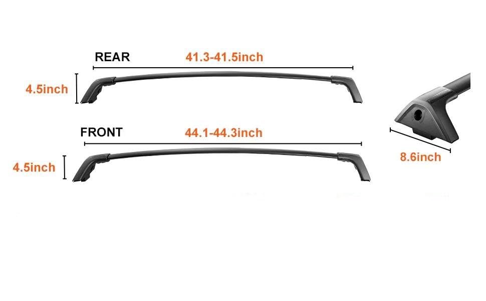 Barras transversales de techo para Toyota RAV4 2019-2023 de aluminio 4