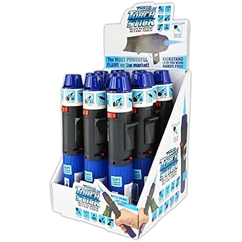 Turbo Blue Torch Stick Multi Purpose Refillable Butane Lighter (Display of 12) Cover