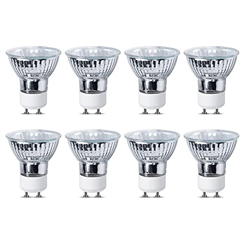 Luxvista Lot de 8 ampoules halogènes 50 W GU10 450 lm lumière chaude 2700 K Cover