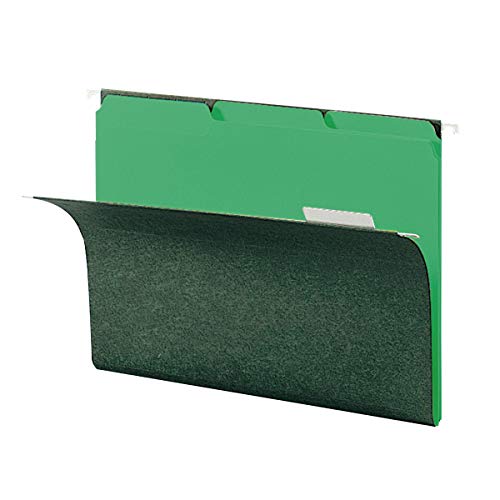 Smead Interior File Folder, 1/3-Cut Tab, Letter Size, Green, 100 Per Box (10247) #TOP2