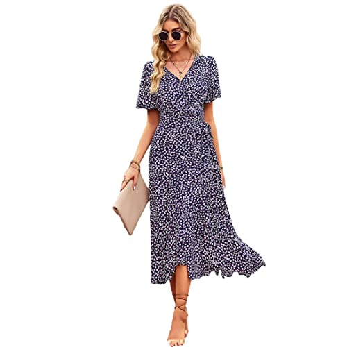 Robe d'été romantique à fleurs imprimées pour célébrer les beaux jours