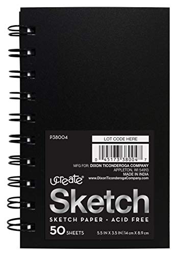 UCreate Mini Poly Cover Sketch Book, Heavyweight, 5.5