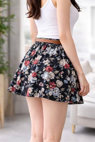 Image of Trending Stylish Flared Comfortable Solid Long Denim Skirt for Women & Girls