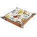 Produktbild AMEILI Schmucktablett aus Leder mit Schnappverschluss, Würfelhalter, Aufbewahrungsbox für Schlüssel, Handy, Münzen, Geldbörse, Uhren etc., Kaffeeweiß, Rotfuchs, Eichhörnchen