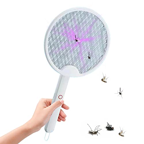Facynde Mosca Zapper,Matamoscas eléctrico - Lámpara Plegable para Matar Moscas, Raqueta Trampa para de 3200 V, Raqueta portátil para Insectos Cover