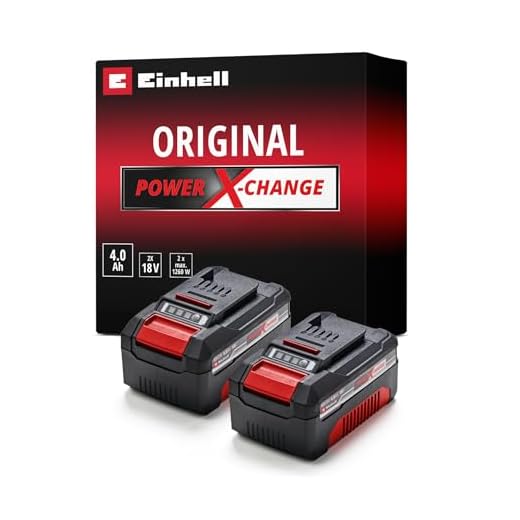 Einhell Akku PXC-Twinpack 4,0 Ah Power X-Change Volks.Akku (Li-Ion, 18 V, 2x 4,0 Ah, für alle PXC-Geräte geeignet, proaktives Batteriemanagement, situativ angepasste Ladezyklen)