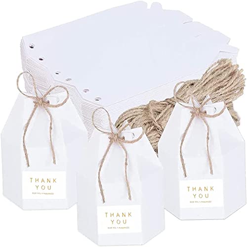 Cajas de Regalo, 50 PCS Cajas de Regalo de Papel Kraft, Cartón Hexagonal, Caja de Regalo de Fiesta, Cajas de Papel de Regalo Decorativas, Cajas de Dulces, para Bodas, Fiestas de Cumpleaños Cover
