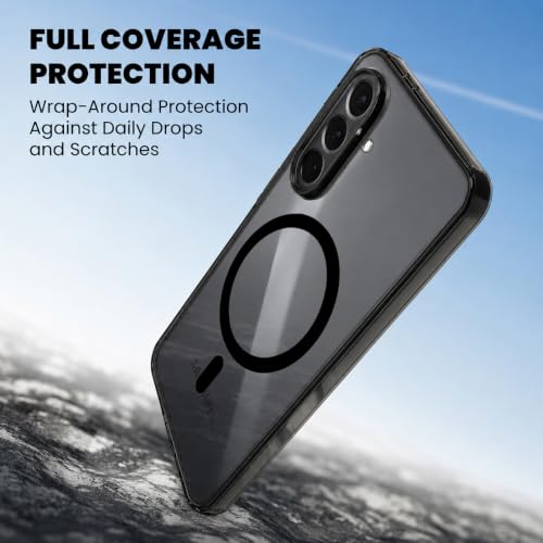 Image of Elzzi Anti Scratch Semi Translucent Cover for Samsung A37 Case, Premium PC + TPU Magnetic Phone Cases Drop Proof, Compatible with Magsafe Slim Never Yellowing Shockproof