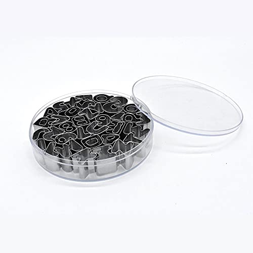 Letter And Number Fondant Cookie Fruit Cutters Set Metal Mini 26 Capital Letters And 0-9 Numbers 36Pcs Tools For Cookie Stainless Steel Mold #TOP2