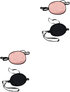 FRCOLOR 4 Peças De Tapa-Olho De Seda Para Crianças Tapa-Olho De Bebê Máscara De Olho Preguiçosa Para Crianças Tapa-Olho De Amblipia Tapa-Olho Pediátrico Óculos Com Venda Ajustável