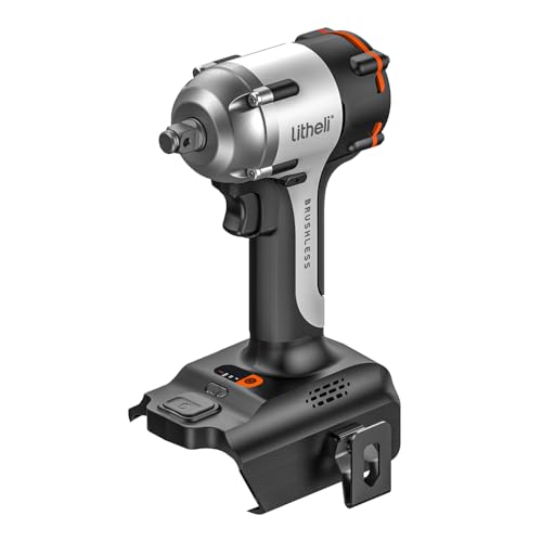Image of LiTHELi Cordless Impact Wrench 1/2 inch, 330 Ft-lbs(450N.m) Brushless Impact Gun 2500 RPM, 20V Power Impact Wrenches for Home & Truck Car, Tool Only