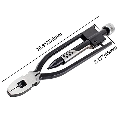 Image of Bonsicoky 9 Inch Safety Wire Pliers with 50 FT Safety Wire | 50 FT Safety Wire Included, Heavy Duty, Wire Twisting Tool, For Aircraft, Machinery, Vehicles