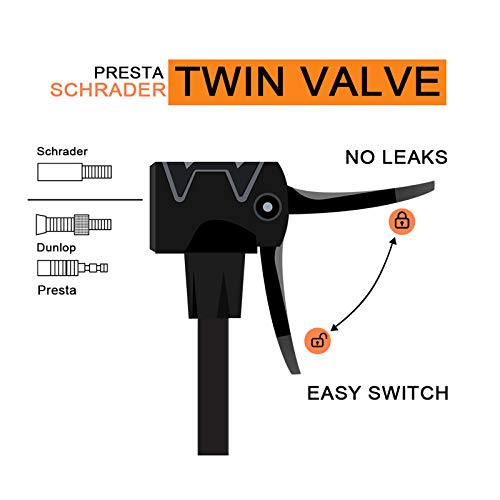 image for TOOLITIN Pro Bike Pump, Ergonomic Bicycle Pump with Integrated Handle 