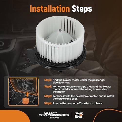 Image of maXpeedingrods AC Heater Blower Motor with Fan 700274 for Ford Taurus Explorer Flex 2012-2019 Police Interceptor Utility /Sedan 2013-2019, for Lincoln MKS 2012-2016 MKT 2012-2017# PM9393 DG1Z19805D