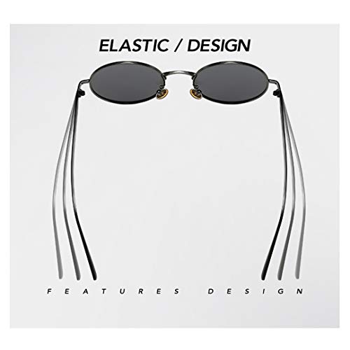 BOUACOUA Occhiali da Sole Rotondo Stile Vintage