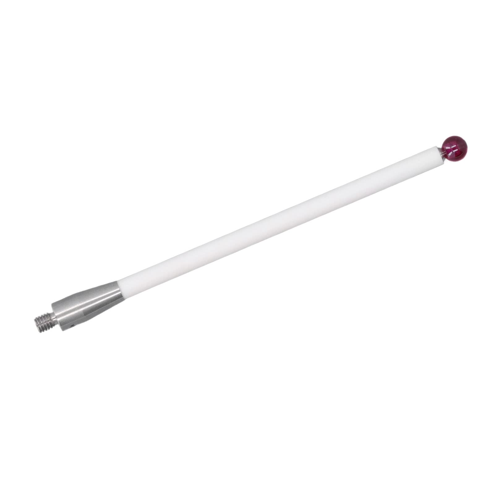 A-5000-3712 Sonda CMM Punta de Bola de rubí, Sonda de Máquina Herramienta con Vástago de Cerámica, Rosca M4, de 6 Mm de Diámetro y 110 Mm de Longitud con Conector de Acero Inoxidable, para