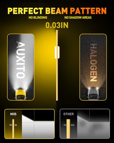 Image of AUXITO 9006 Bulb HB4 Bulbs, 50000LM Brighter Ultra-Bright, Plug N Play, Long Lifespan, No Flicker, 99% Compatibility, 2PCS