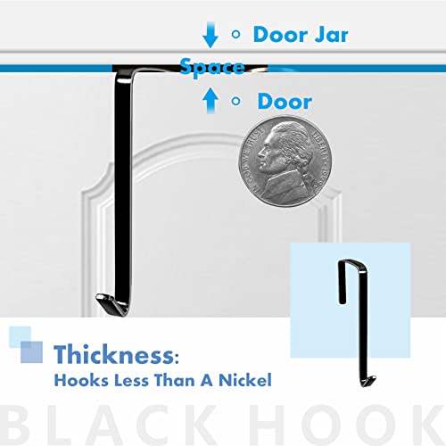 Vantasii 10 Pack Over The Door Hook, Sturdy Single Metal Over Door Hanger Electroplate Metal Hook for Hanging Towels, Clothes - Image 3