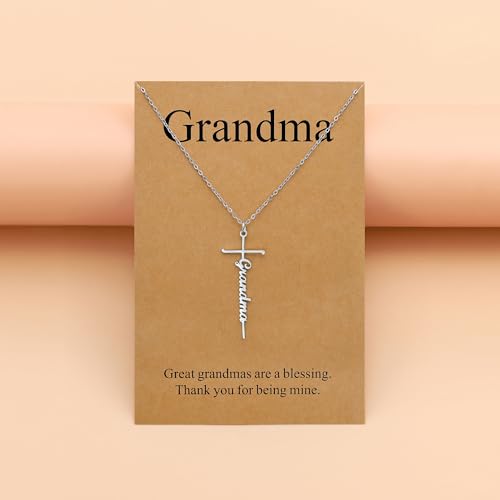 Lcherry Birthday Gifts for Grandma Mom Daughter Teacher Cross Necklace for Women Christian Necklaces Religious Gifts Jewelry for Women Mother's Day2