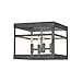Hinkley 2803DZ Porter-Four Light Outdoor Medium Flush Mount, Aged Zinc Finish with Clear Glass, 12.00x12.00x12.00