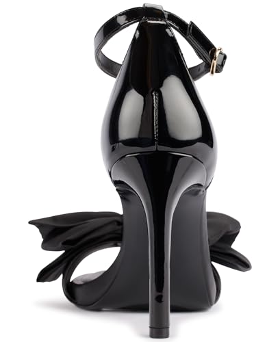 KARL LAGERFELD Women's Kenz Bow Evening Ankle Strap Heeled Sandal2