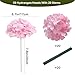 Cherica 20 Pcs Pink Hydrangea Artificial Flowers Bulk, Faux Hydrangea Flowers Heads, Artificial Fake Silk Hydrangea Flowers with Stems, Pink Flowers Artificial for Decoration Wedding Décor