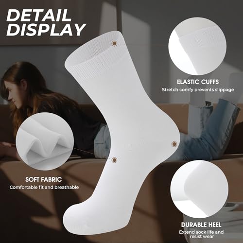 BAMBOO COOL Women's Dress Socks Bamboo Viscose Thin Breathable Crew Socks for Women, Casual Lightweight Comfort 8 Pack3