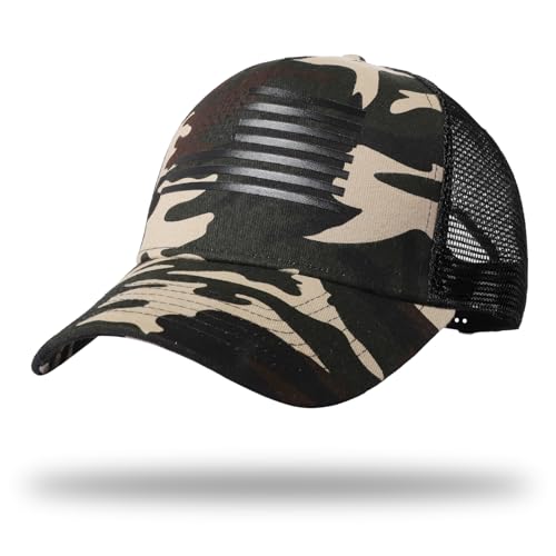Image of Oversize XXL American Flag Trucker Hat | Big Heads, Adjustable Mesh Snapback, Baseball Cap, 3D Embossed Flag