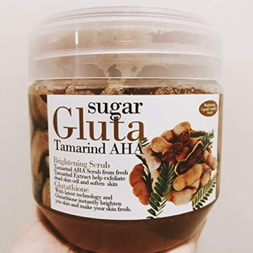 Gluta sugar tamarind AHA brightening scrub fresh dead cellv and soften skin within 7 Days for Face & Body size 700 gram
