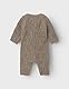 NAME IT Baby-Mädchen Nbfwrilla Wool Ls Knit Suit Strampler, Braun, 74