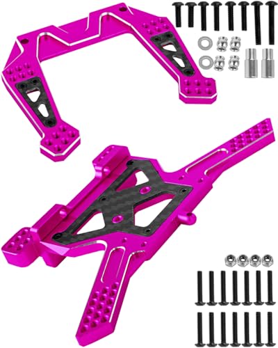 RCHuiWow RC Shock Towers Upgrades Part for 1/10 Slash 2WD(VXL),Rustler 2WD(VXL),Stampede 2WD(VXL),Bandit 2WD(VXL),Alloy Aluminium Front Rear Shock Towers,Pink