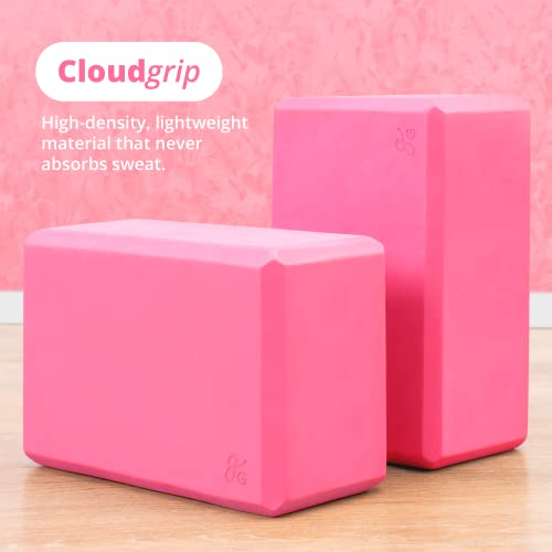 Greater Goods Premium Yoga Blocks for Yoga, Pilates, or Meditation, Watermelon Pink, (Pack of 2) - Thumbnail 4