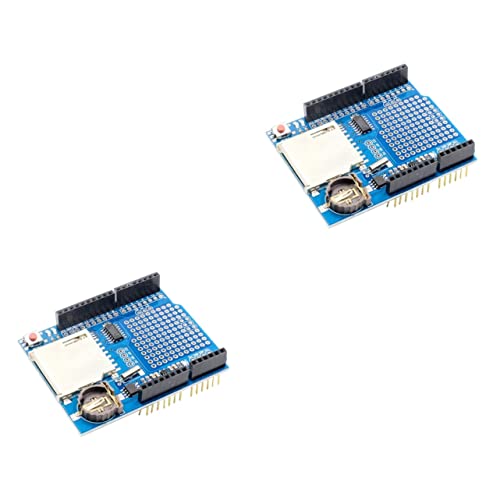 Toyvian 2pcs Data Recorder Logging Shield Compatible with Memory Card for Thermometer Logger and Card Storage Measure Da