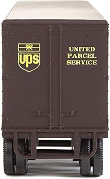 Walthers SceneMaster 2428 35' Fluted-Side Trailer 2-Pack - United Parcel Service (1950s-1960s; Brown, Gold; Bowtie Logo)