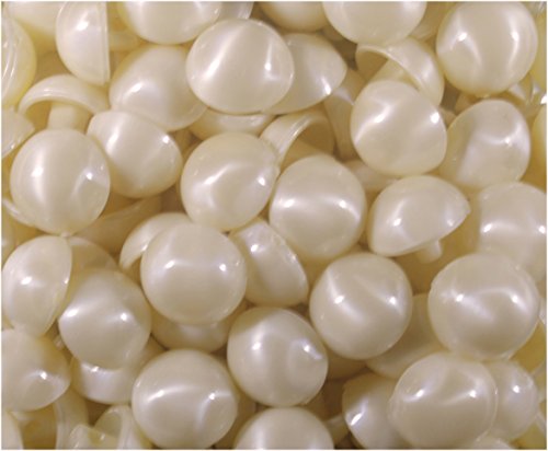 Pearl White Dome Shank Buttons Box of 50