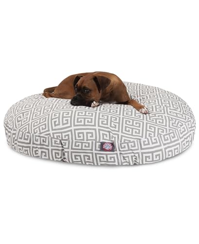Majestic Pet VON-423 Grey Towers Large Round Indoor Outdoor Pet Dog Bed With Removable Washable Cover cover