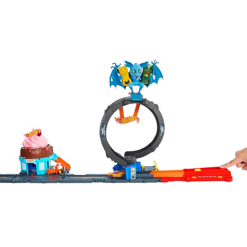 Hot Wheels City Atak Nietoperza z pętlą i autko 1:64