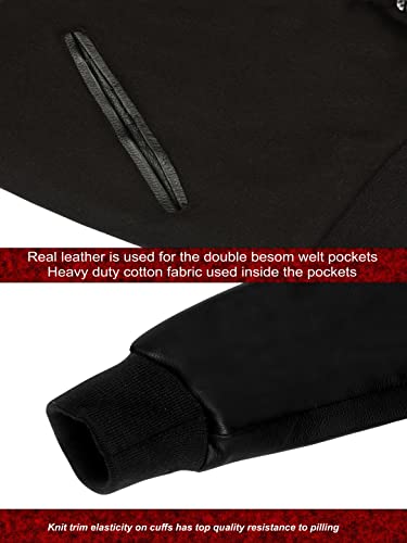 Image of Brutul Bee Original Leather Varsity Letterman Jackets Wool & Leather Original American Style Varsity Jackets