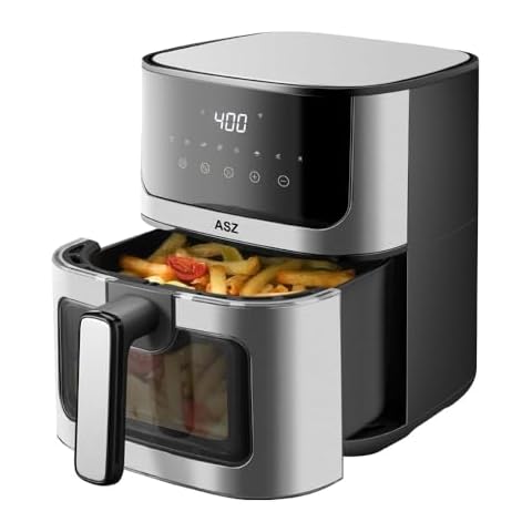 ASZ Air Fryer with Window Visible- 5 quart Compact- Digital Airfryer 5qt for 2-3 people - 5 qt for Office Dorm Room - 8 in 1 Bake Toast Broil Reheat - 1400W, 400℉ Kitchen Airfry Countertop Gift Cover