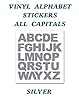 1 x Set of Full Alphabet Silver Letters - Removable Self Adhesive Waterproof Durable Vinyl Stickers - Cut to The Sticker Shape - Size 20mm #2